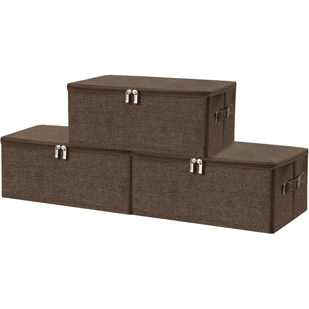 3PCS Storage Bins with Zipper Lids 13 Qt Lidded Fabric Storage Boxes Baskets Cubes with Handles Collapsible Washable Cotton Line
3PCS Storage Bins with Zipper Lids 13 Qt Lidded Fabric Storage Boxes Baskets Cubes with Handles Collapsible Washable Cotton Line