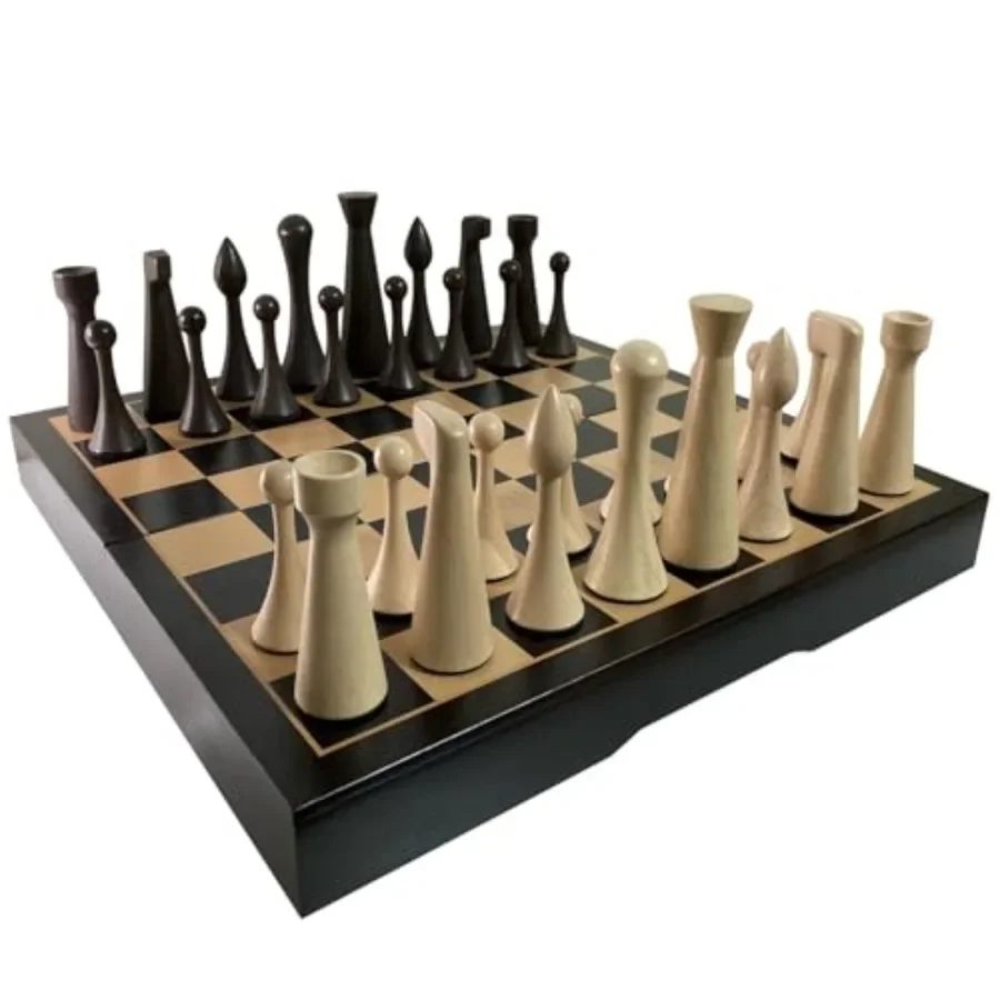 Luxurious 16 inch dark solid wood chess set for home and tournament use, durable handmade board with storage slots, 4.2 weighte
Luxurious 16 inch dark solid wood chess set for home and tournament use, durable handmade board with storage slots, 4.2 weighte