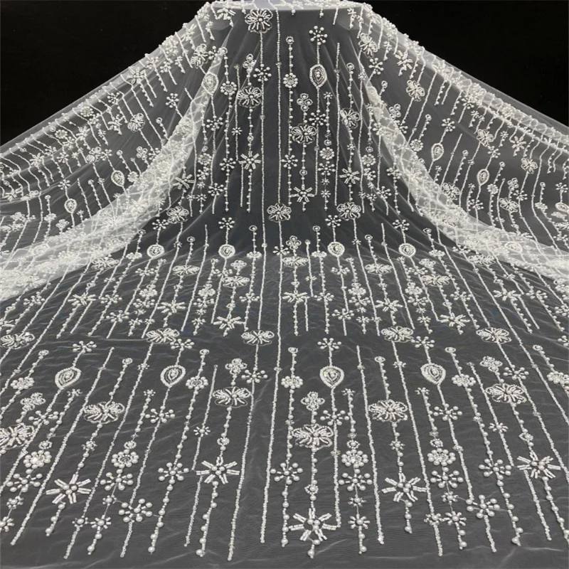 Bead Bugle Bead Sequin Embroidered Tulle Fabric for DIY Sewing Evening Dress Garment Accessories Clothing Fashion Cloth
Bead Bugle Bead Sequin Embroidered Tulle Fabric for DIY Sewing Evening Dress Garment Accessories Clothing Fashion Cloth