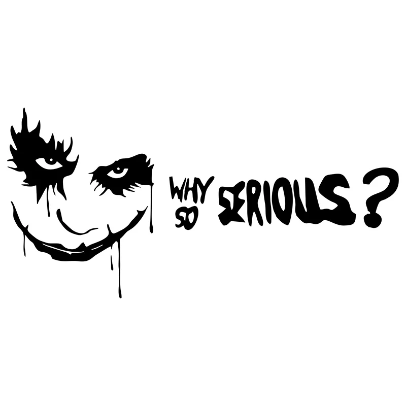 LYKX Funny Why So Serious Car Stickers Vinyl Decal Motorcycle Decorative Accessories
LYKX Funny Why So Serious Car Stickers Vinyl Decal Motorcycle Decorative Accessories