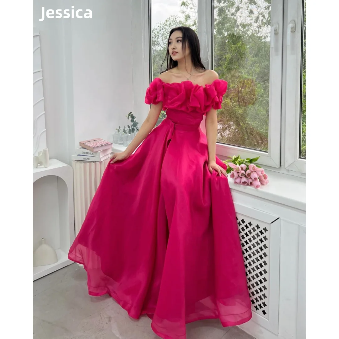 Jessica Hot Pink Wedding Dress Off-the-shoulder Hand-curled Edge Prom Dresses Organza Detachable Ladies Bespoke Occasion Dresses
Jessica Hot Pink Wedding Dress Off-the-shoulder Hand-curled Edge Prom Dresses Organza Detachable Ladies Bespoke Occasion Dresses
