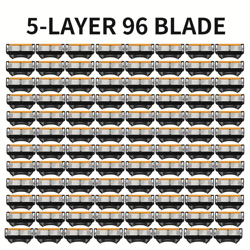 Men's 5-Layer Stainless Steel Blades, Orange-Black Classic T-Shaped Replaceable Safety Blades, Suitable for Daily Facial Cleansing
Men's 5-Layer Stainless Steel Blades, Orange-Black Classic T-Shaped Replaceable Safety Blades, Suitable for Daily Facial Cleansing