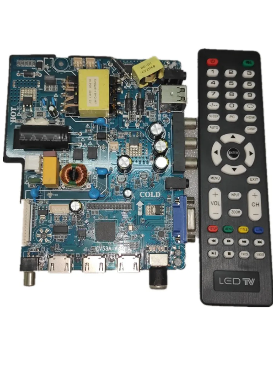 CV53A-A42 Three in one TV driver board three HD interfaces Backlight 45--70v45w 600ma
CV53A-A42 Three in one TV driver board three HD interfaces Backlight 45--70v45w 600ma