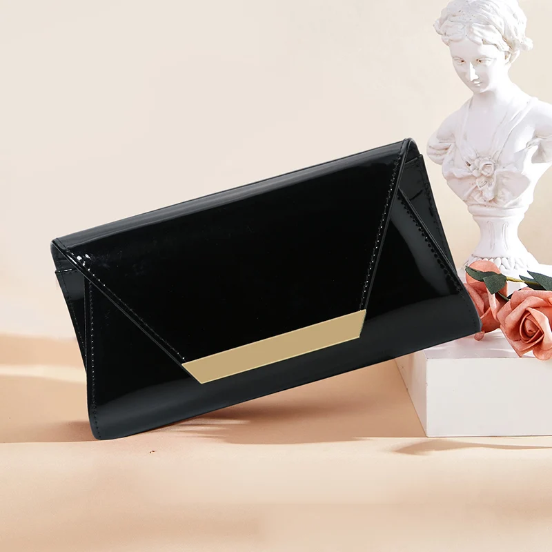 Ladies Fashionable Glossy Surface Clutch Bag PU Evening Bags Wedding Party Banquet Bridal Bags with Long Chain Envelope Bags
Ladies Fashionable Glossy Surface Clutch Bag PU Evening Bags Wedding Party Banquet Bridal Bags with Long Chain Envelope Bags