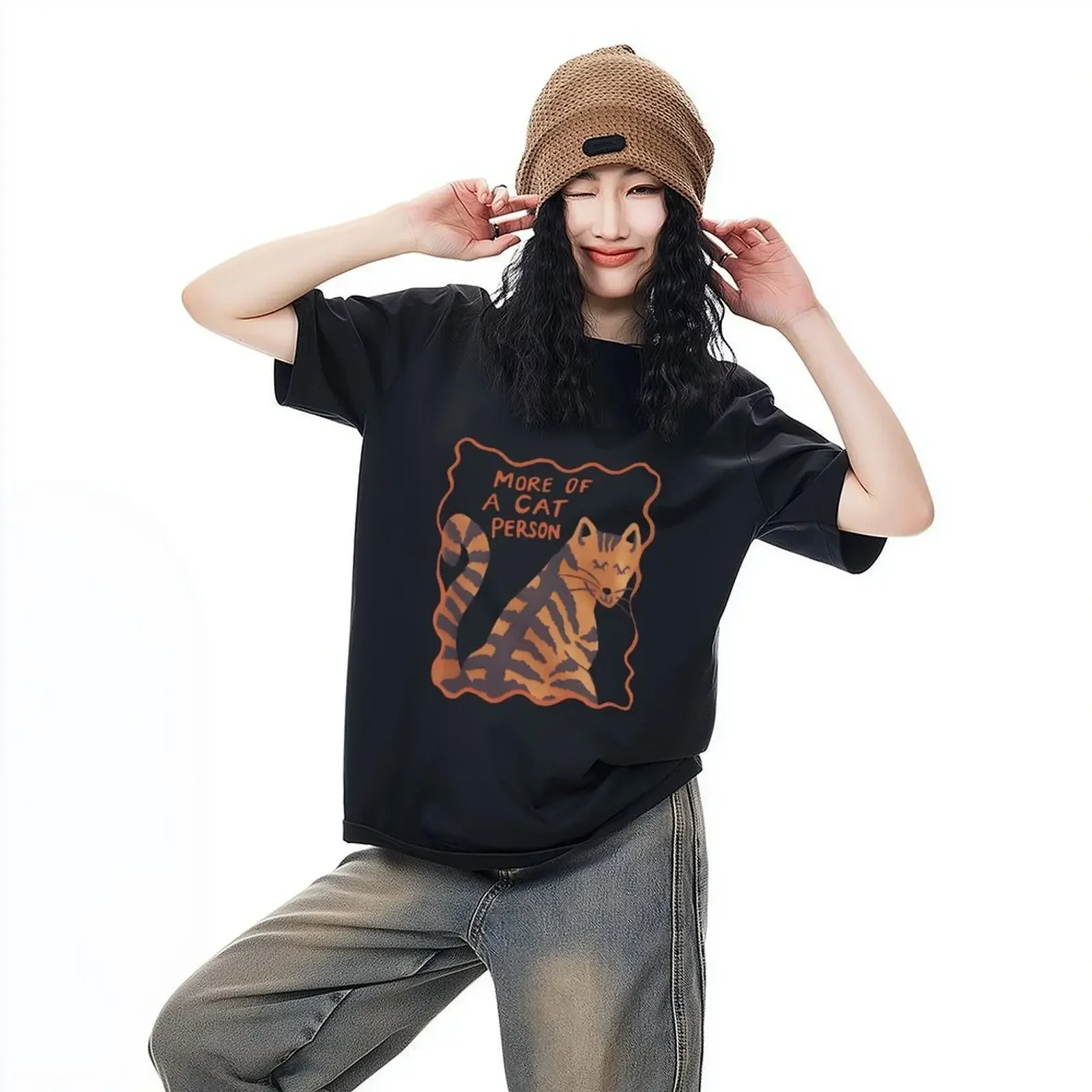 Woman Clothing Short Sleeve T-shirt Korean Tops Female O-Neck Casual Tee T Shirts Cat Print Sporty 2025 Y2K Summer New
Woman Clothing Short Sleeve T-shirt Korean Tops Female O-Neck Casual Tee T Shirts Cat Print Sporty 2025 Y2K Summer New