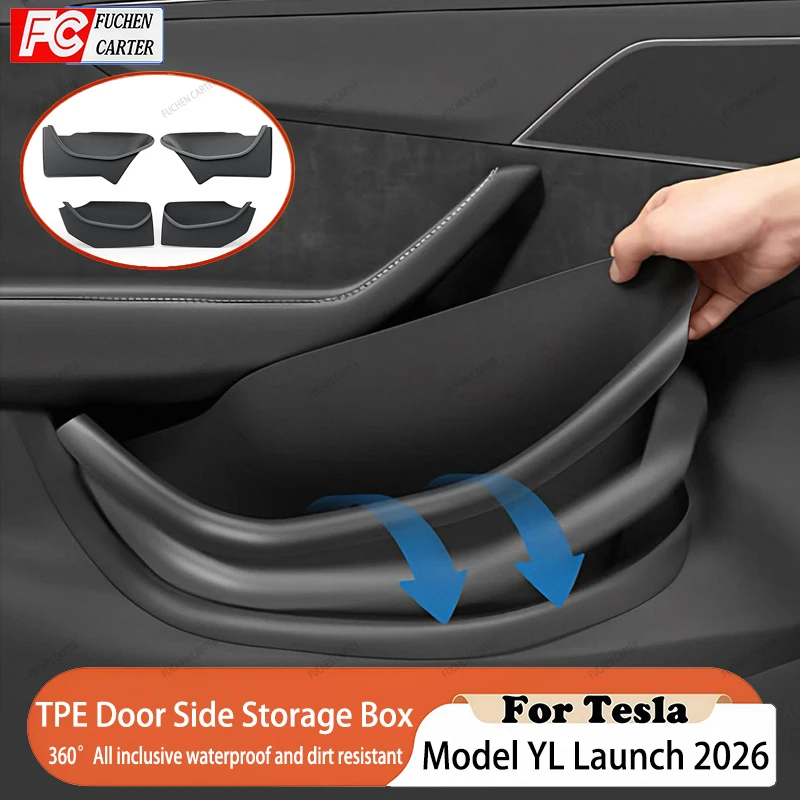 For Tesla New Model YL Launch 2026 4Pcs TPE360° Side Door Storage Box Full-Cover Front and Rear Interior Storage Box Accessories
For Tesla New Model YL Launch 2026 4Pcs TPE360° Side Door Storage Box Full-Cover Front and Rear Interior Storage Box Accessories