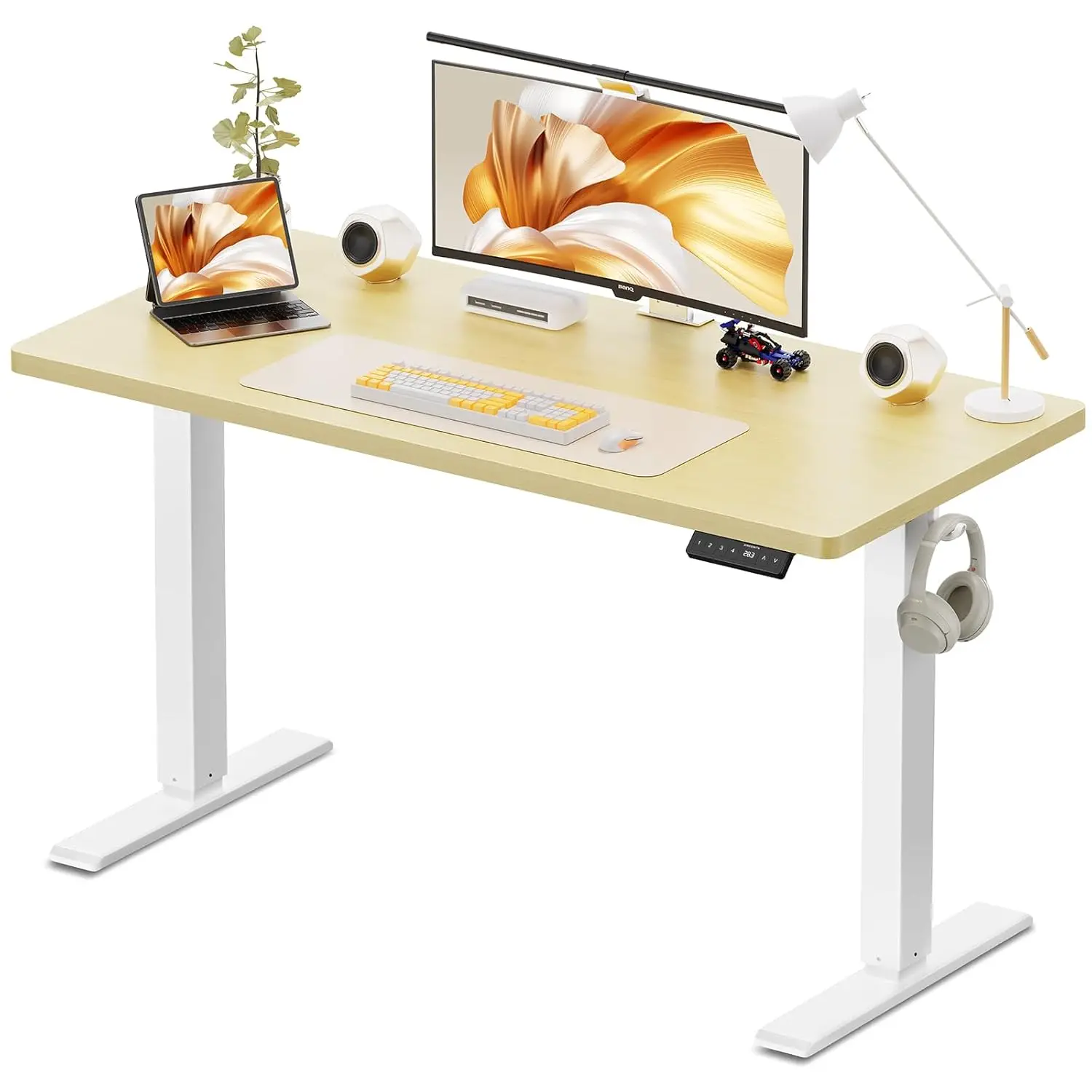 48x24 Height Adjustable Electric Standing Desk with 2 Hooks Ergonomic Sit Stand Home Office Oak, Customized
48x24 Height Adjustable Electric Standing Desk with 2 Hooks Ergonomic Sit Stand Home Office Oak, Customized