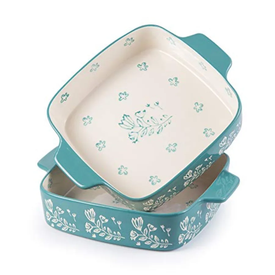 Baking Dish 9x9 Baking Pan Ceramic Brownie Pan Casserole Dish 2-pcs Lasagna Pan Square Bakeware Sets
Baking Dish 9x9 Baking Pan Ceramic Brownie Pan Casserole Dish 2-pcs Lasagna Pan Square Bakeware Sets