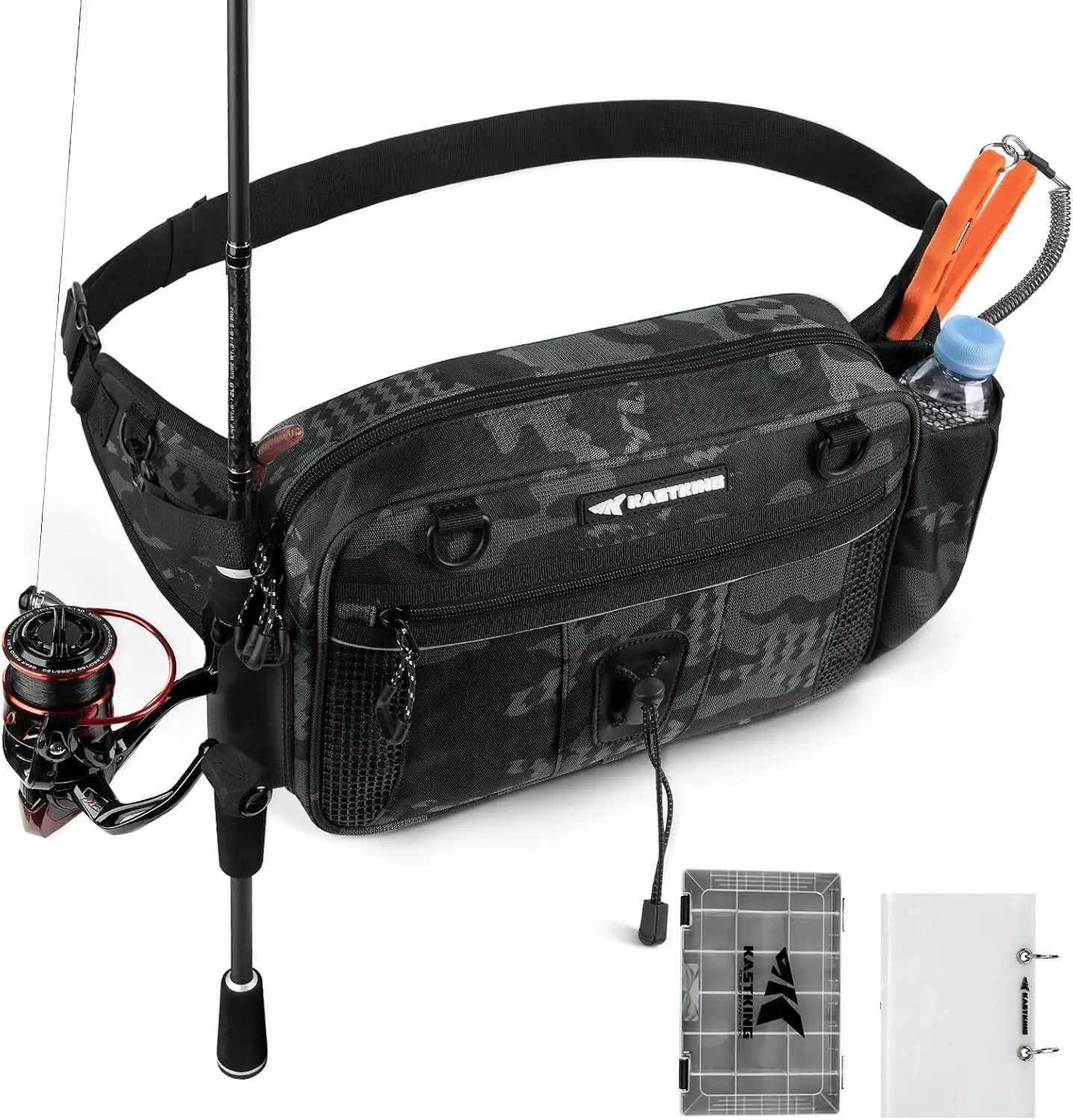 BaitSpace Waist Bag – Waterproof Fishing Fanny Pack with Adjustable Belt, 3600 Utility Box, Rod Holder, Nylon
BaitSpace Waist Bag – Waterproof Fishing Fanny Pack with Adjustable Belt, 3600 Utility Box, Rod Holder, Nylon