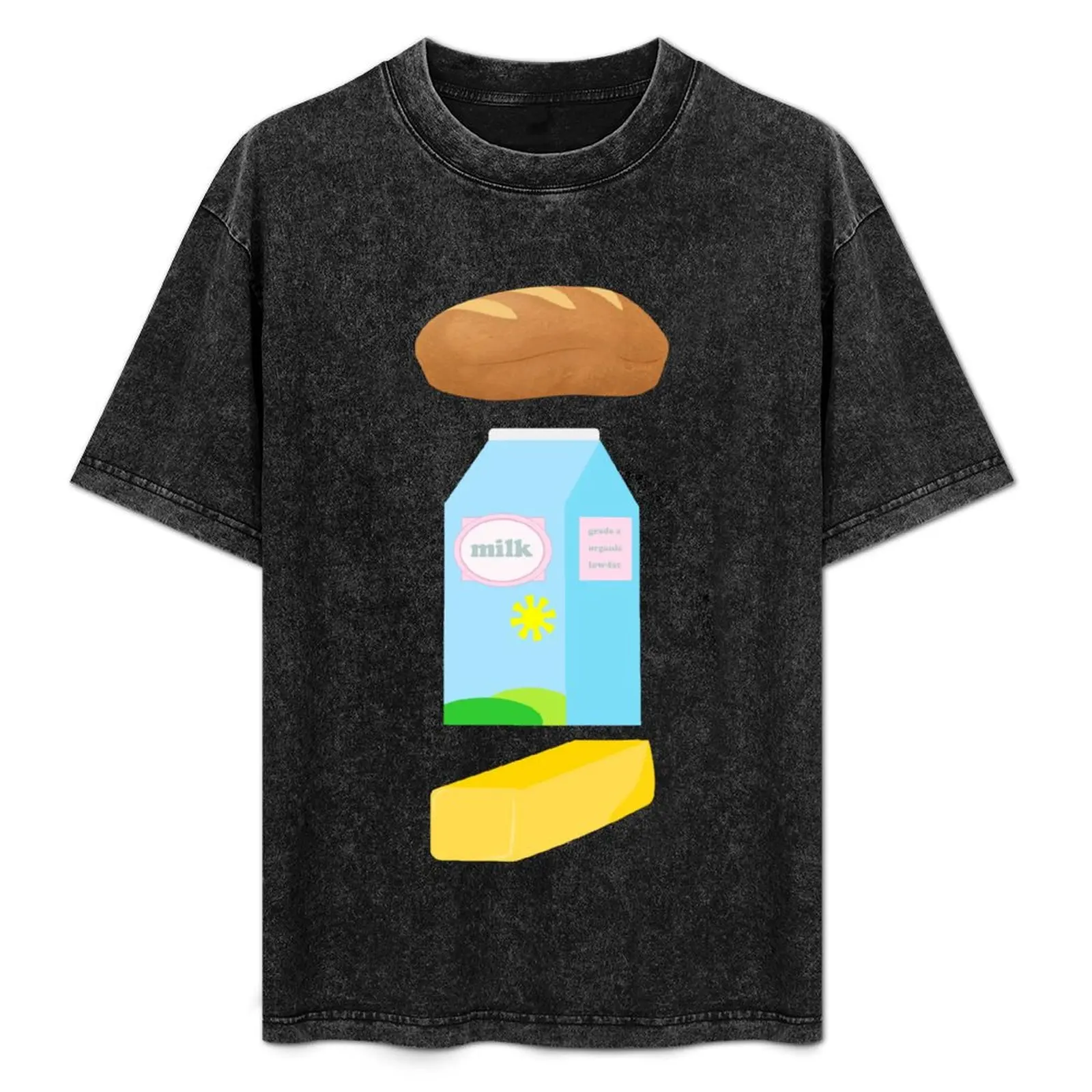 A loaf of bread, a container of milk, and a stick of butter T-Shirt Festival Party Tee Top
A loaf of bread, a container of milk, and a stick of butter T-Shirt Festival Party Tee Top