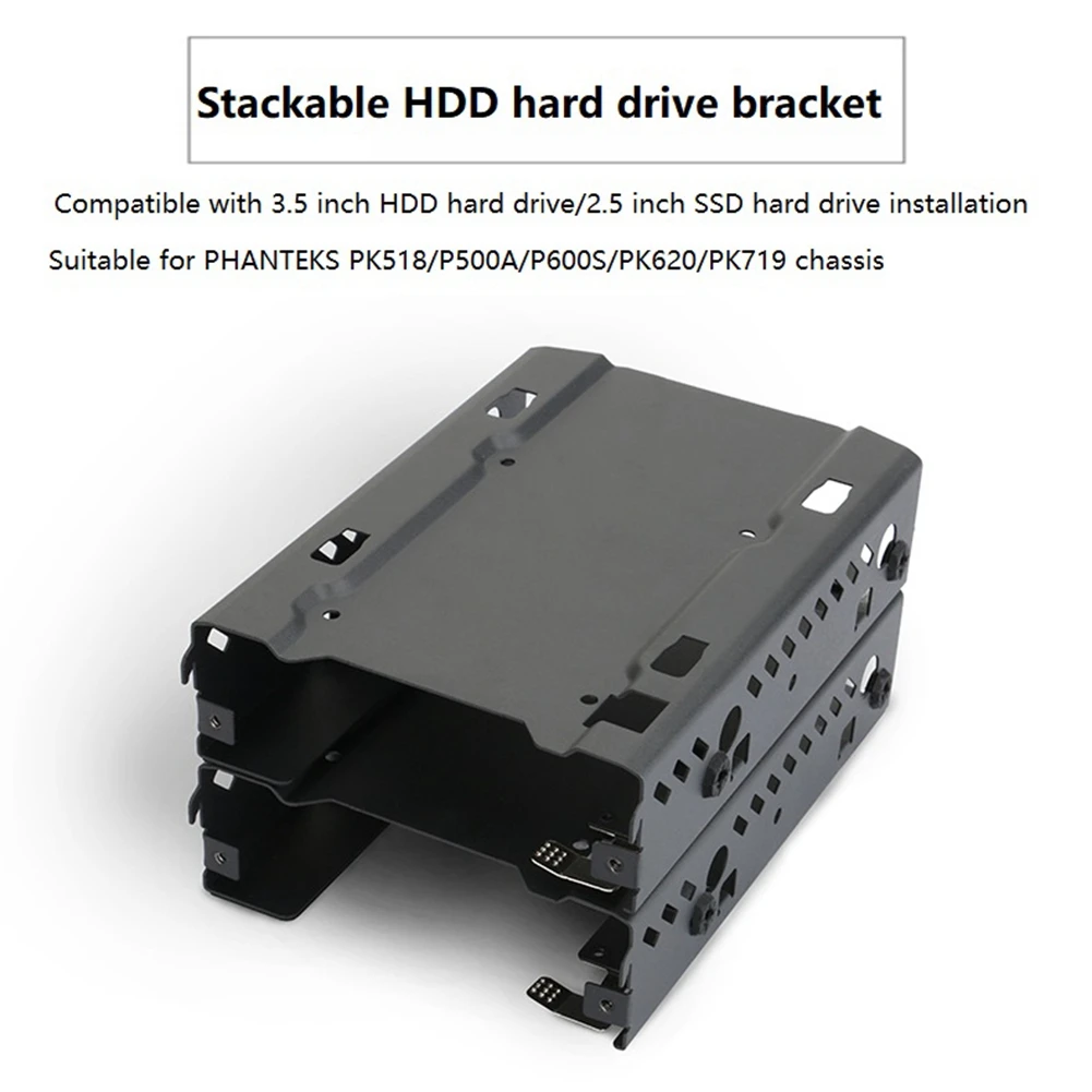 AY14 -Phanteks 2 Pack Stackable 3.5 / 2.5 Inch Duo Cases HDD Hard Drive Mounting Bracket Adapter
AY14 -Phanteks 2 Pack Stackable 3.5 / 2.5 Inch Duo Cases HDD Hard Drive Mounting Bracket Adapter