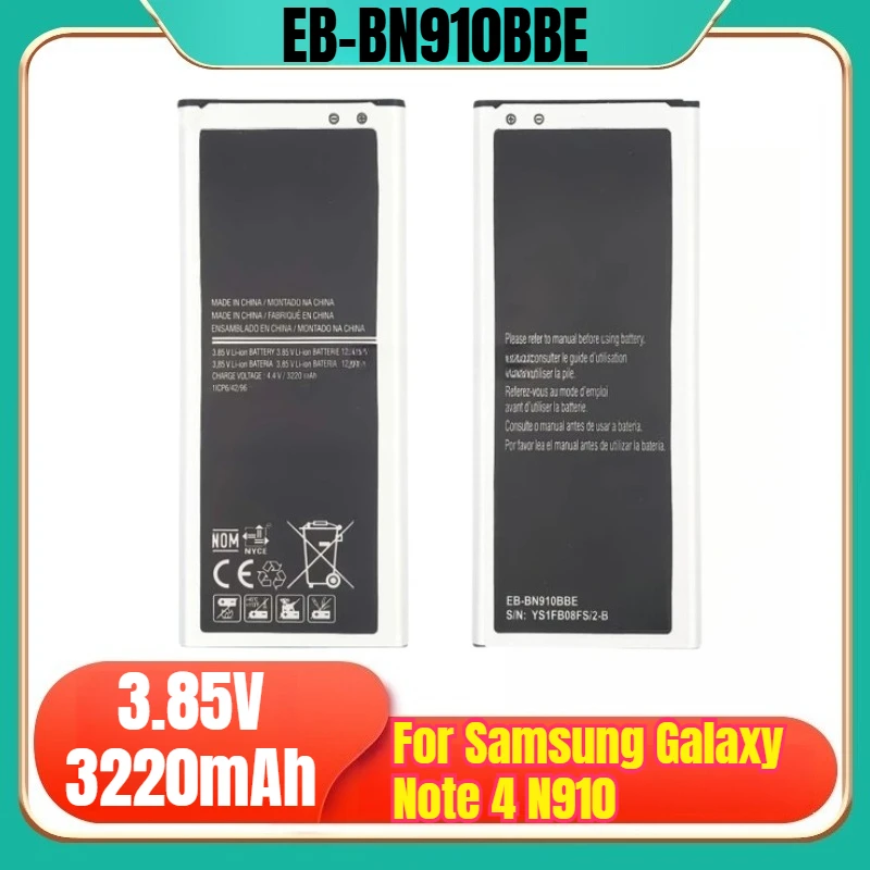 EB-BN910BBE Аккумуляторы для мобильных телефонов 3,85 В 3220 мАч для Samsung Galaxy Note 4 N910
EB-BN910BBE Аккумуляторы для мобильных телефонов 3,85 В 3220 мАч для Samsung Galaxy Note 4 N910