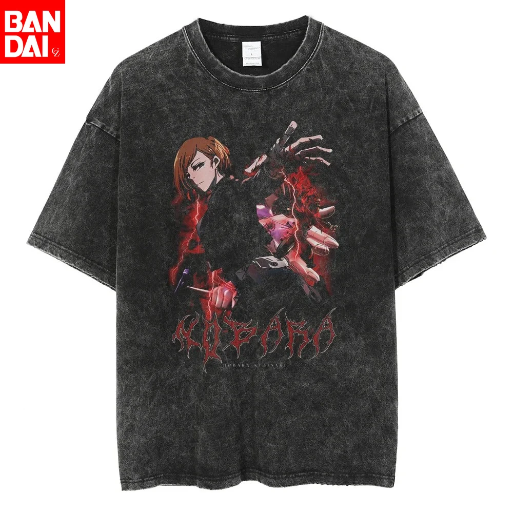 Футболка мужская оверсайз Jujutsu Kaisen Nobara Kugisaki «Резонанс» с принтом в стиле Heavy Metal Font Vintage Wash, черная, лето 2026
Футболка мужская оверсайз Jujutsu Kaisen Nobara Kugisaki «Резонанс» с принтом в стиле Heavy Metal Font Vintage Wash, черная, лето 2026