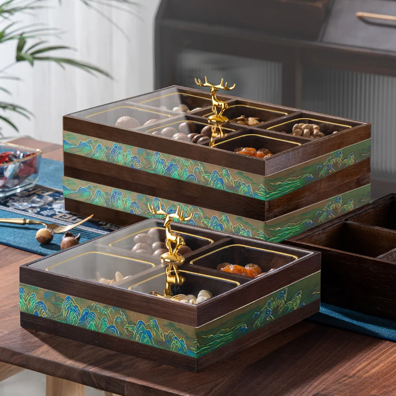 New Year's Chinese-style grid dried fruit box, household living room fruit plate, high-end snack candy 2025 Chinese New Year
New Year's Chinese-style grid dried fruit box, household living room fruit plate, high-end snack candy 2025 Chinese New Year