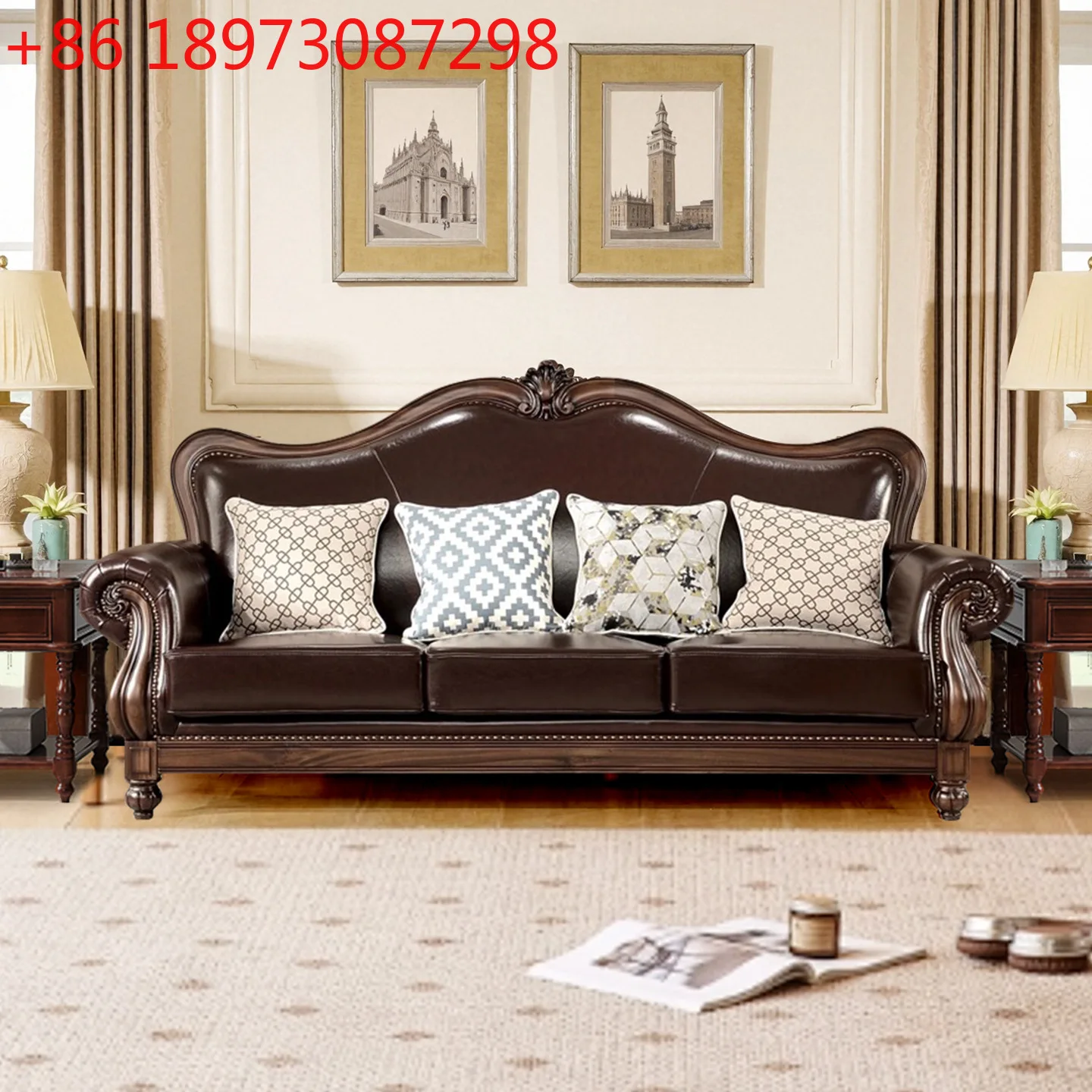 Американский кожаный диван из цельного дерева первого слоя из воловьей кожи, кожаная художественная комбинация для гостиной
Американский кожаный диван из цельного дерева первого слоя из воловьей кожи, кожаная художественная комбинация для гостиной