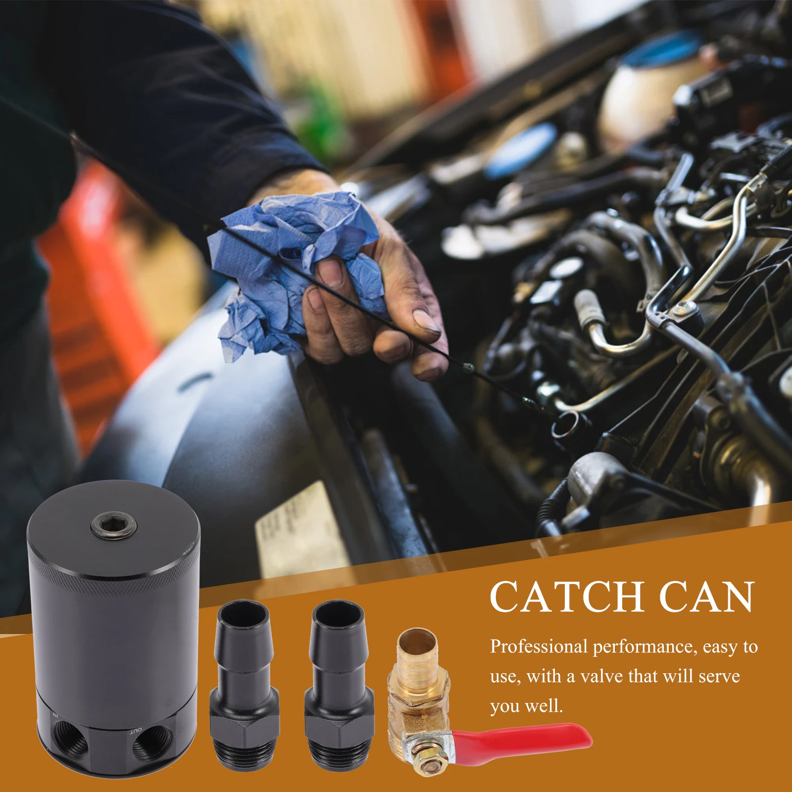 Baffled Oil Catch Can Universal Reservoir Can With Valve Engine Protection Car Exhaust Gas Collector Metal Oil Separator
Baffled Oil Catch Can Universal Reservoir Can With Valve Engine Protection Car Exhaust Gas Collector Metal Oil Separator