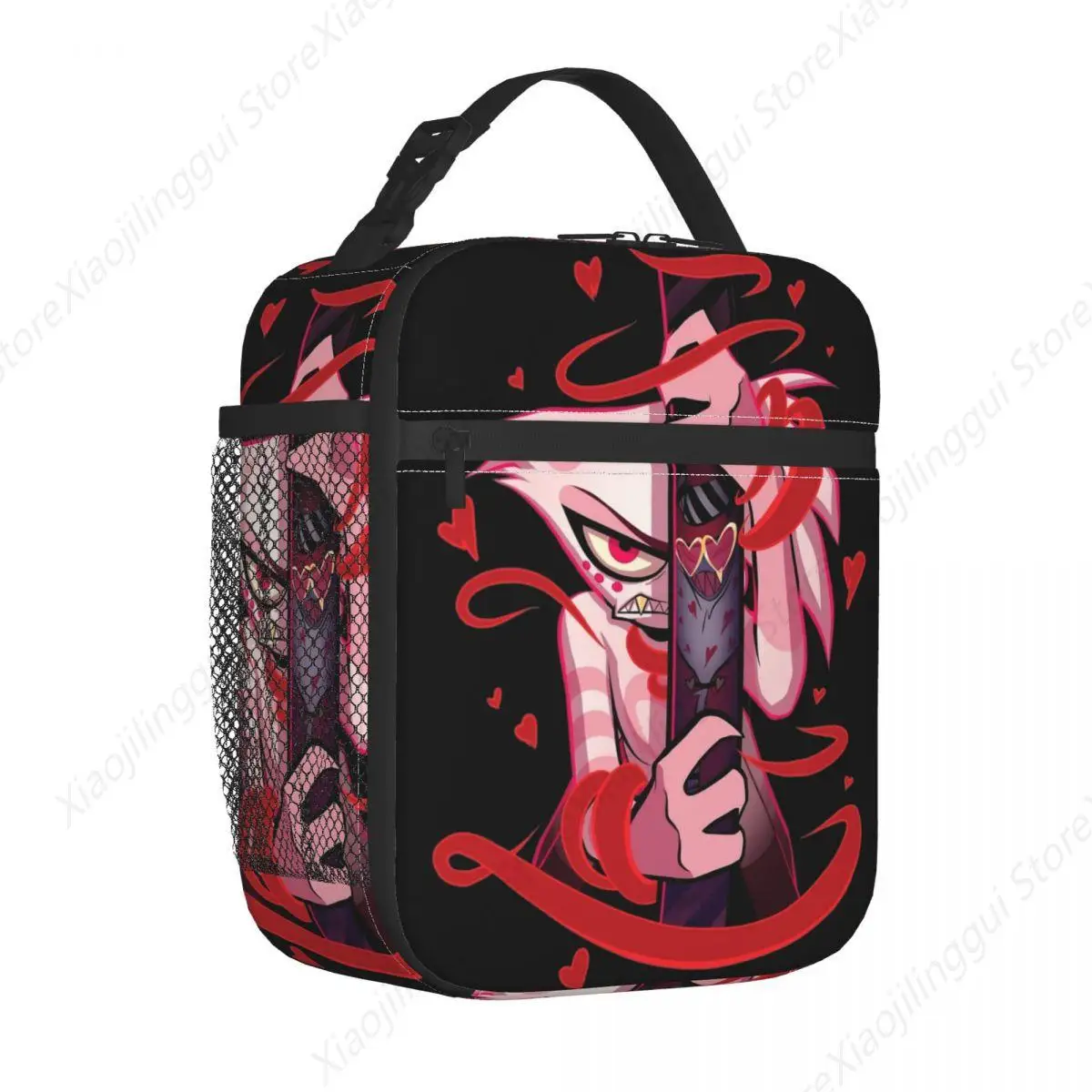 Angel Dust Hazbin Отели Изолированная сумка для обеда Черная комедийная коробка для хранения еды Портативный холодильник Термальный ланч-бокс для школы
Angel Dust Hazbin Отели Изолированная сумка для обеда Черная комедийная коробка для хранения еды Портативный холодильник Термальный ланч-бокс для школы
