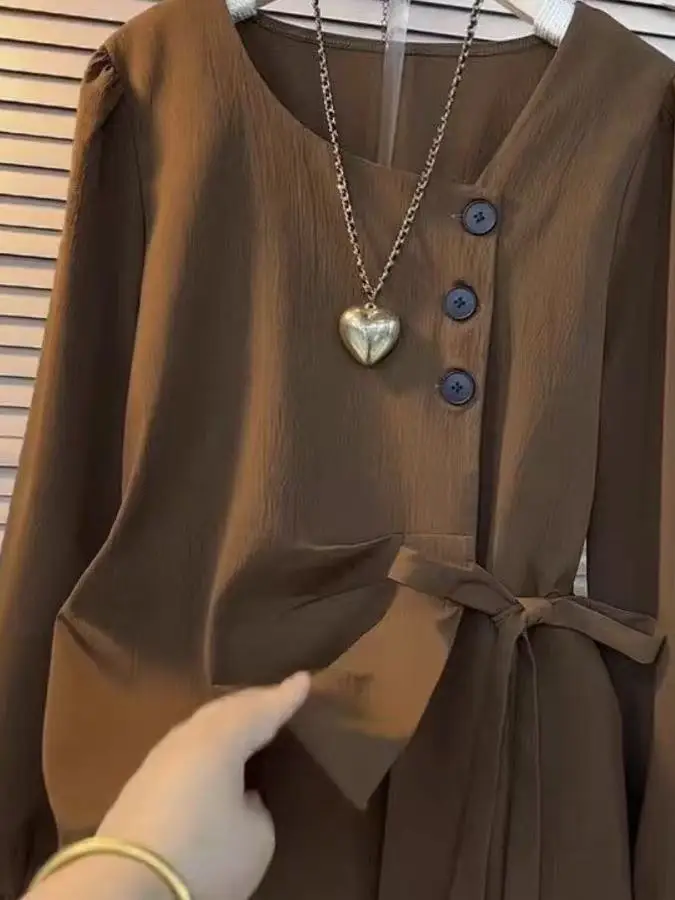 plus Size Women's Shirt Spring 2025 Fashionable Slimming High Waist Casual Long Sleeve round Neck Single Piece Polyester Fiber
plus Size Women's Shirt Spring 2025 Fashionable Slimming High Waist Casual Long Sleeve round Neck Single Piece Polyester Fiber