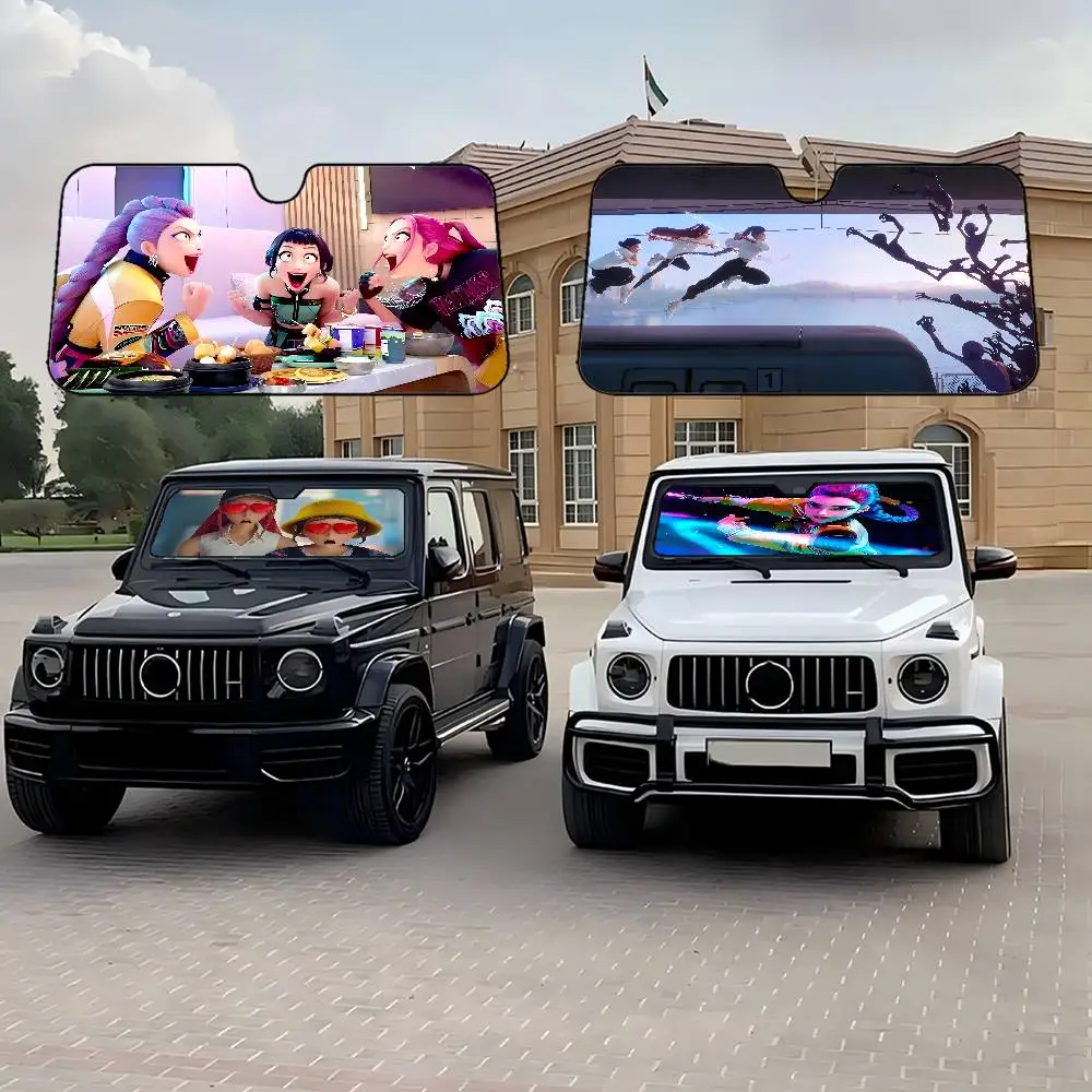 KPop Demon Hunters Car Sunshade Window Sunshade Sunblock Front Windshield Hood Interior Front Baffle Double Ring Sunshade
KPop Demon Hunters Car Sunshade Window Sunshade Sunblock Front Windshield Hood Interior Front Baffle Double Ring Sunshade