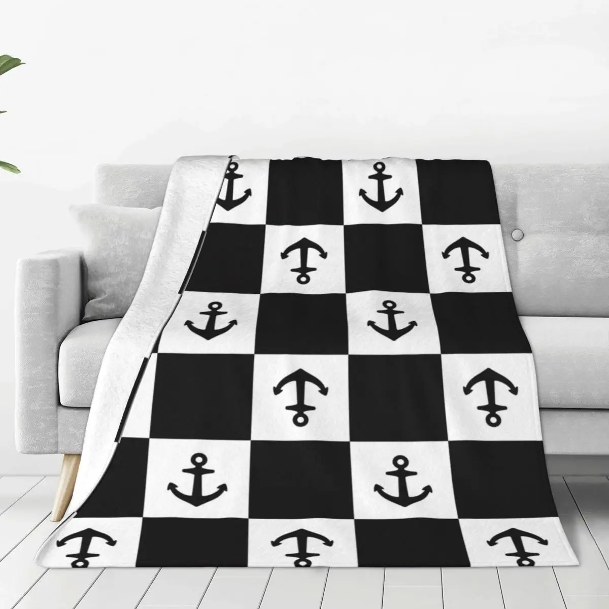 Anchor Boat Nautical Checked Fleece Blankets Funny Throw Blanket for Home 125*100cm Rug Piece
Anchor Boat Nautical Checked Fleece Blankets Funny Throw Blanket for Home 125*100cm Rug Piece