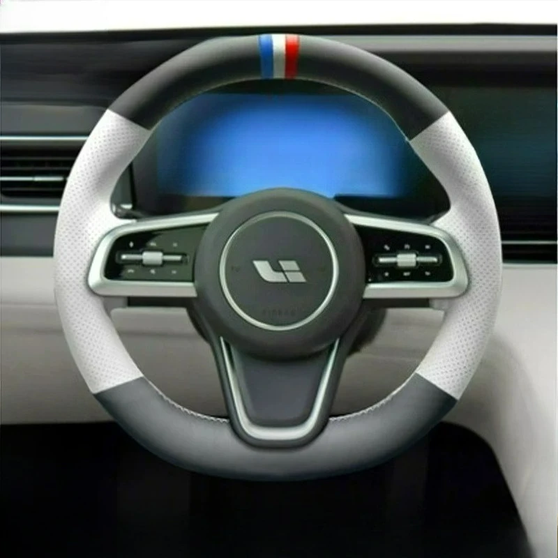 Hand-stitched renovation ultra-thin wear-resistant Non-slip black white leather steering wheel cover For ideal ONE 2019-2022
Hand-stitched renovation ultra-thin wear-resistant Non-slip black white leather steering wheel cover For ideal ONE 2019-2022