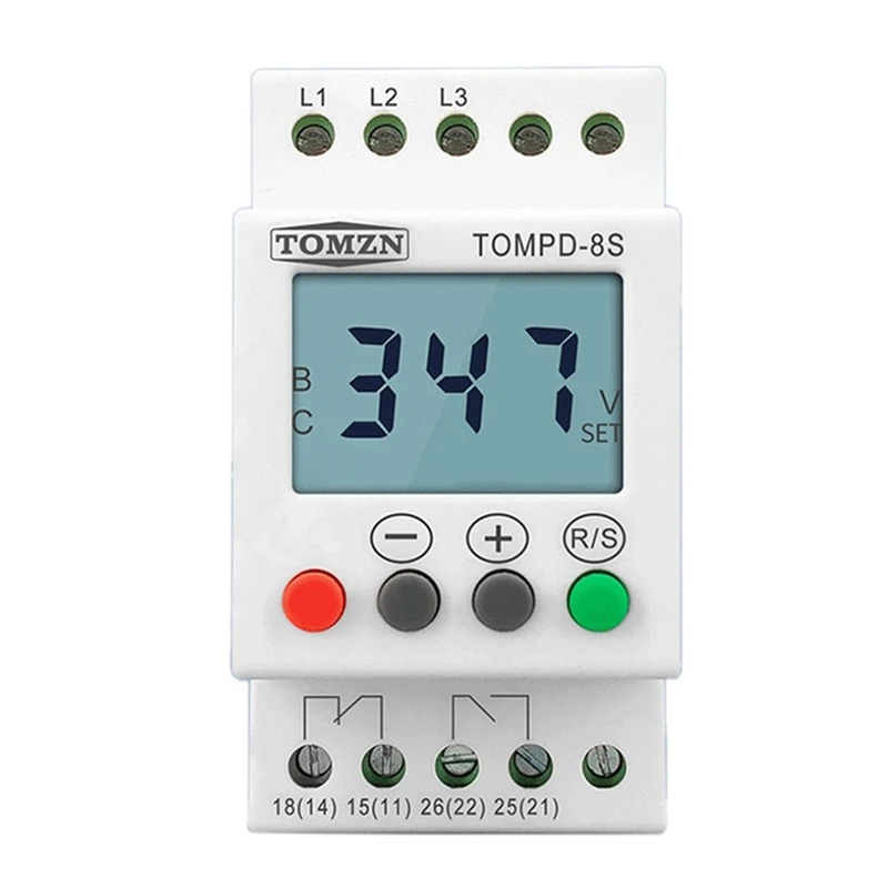 3 Phase Din Rail Adjustable Under Over Voltage Protector Voltage Monitoring Sequence Protection Relay
3 Phase Din Rail Adjustable Under Over Voltage Protector Voltage Monitoring Sequence Protection Relay