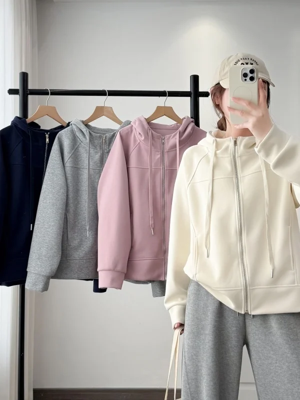 Spring 2026 Casual Hooded Zipper Jacket Women's Loose Fit Slimming Large Size Color Open Cardigan Sweatshirt
Spring 2026 Casual Hooded Zipper Jacket Women's Loose Fit Slimming Large Size Color Open Cardigan Sweatshirt