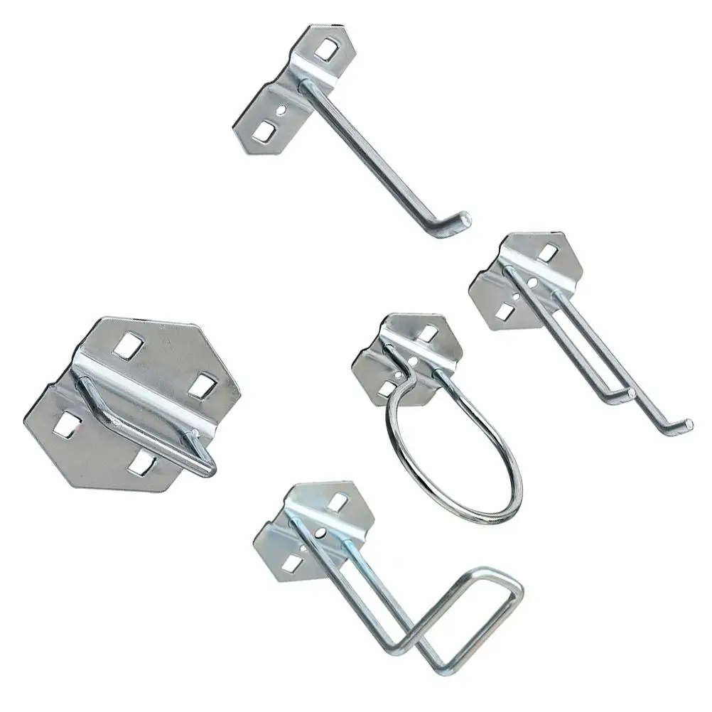5-Piece Tool Hook Set 100mm Single Double Slope Hooks 60mm Ring U-Shaped Wire Pegboard Shelving Silver Iron
5-Piece Tool Hook Set 100mm Single Double Slope Hooks 60mm Ring U-Shaped Wire Pegboard Shelving Silver Iron