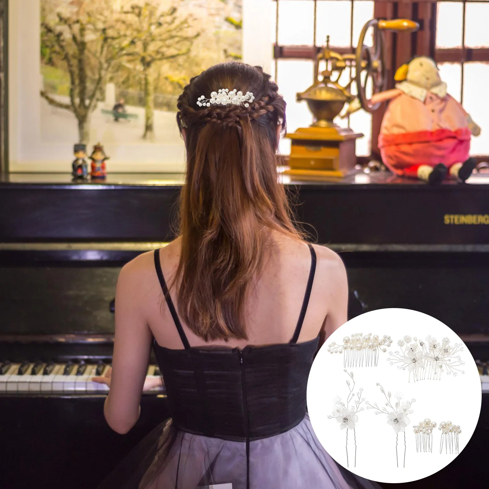 6Pcs Elegant Vintage Flower Wedding Hair Combs Hair Side Combs Hairpins Wedding Hair Accessories for Women Party Cosplay
6Pcs Elegant Vintage Flower Wedding Hair Combs Hair Side Combs Hairpins Wedding Hair Accessories for Women Party Cosplay