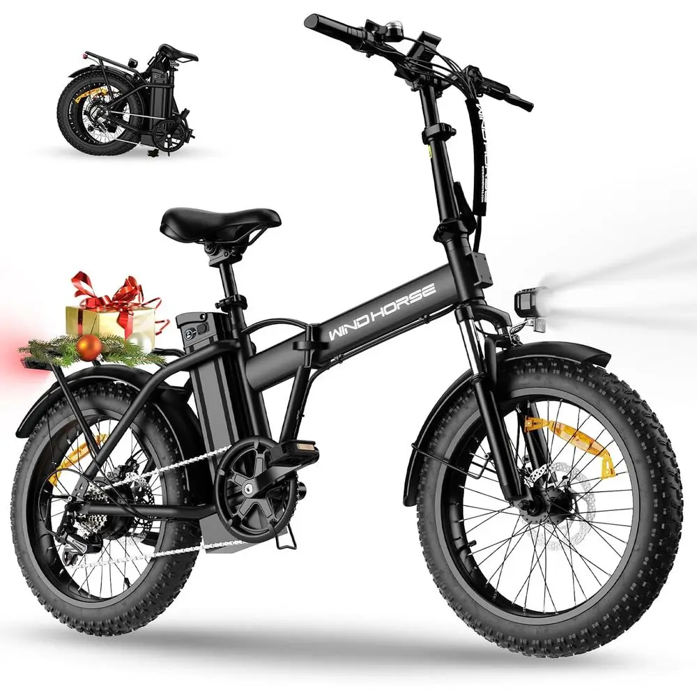 High-Power Electric Mountain Bike, 983W Motor, 40-70 Mile Range, 20 MPH, 48V Removable Battery, 20 Tires, 7-Speed, Suspension, R
High-Power Electric Mountain Bike, 983W Motor, 40-70 Mile Range, 20 MPH, 48V Removable Battery, 20 Tires, 7-Speed, Suspension, R