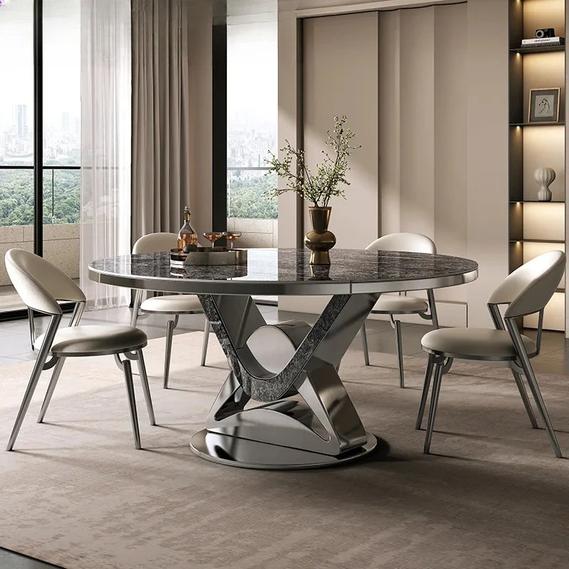B Rock slab dining table variable round modern simple light luxury high sense telescopic square and round dual-purpose table
B Rock slab dining table variable round modern simple light luxury high sense telescopic square and round dual-purpose table