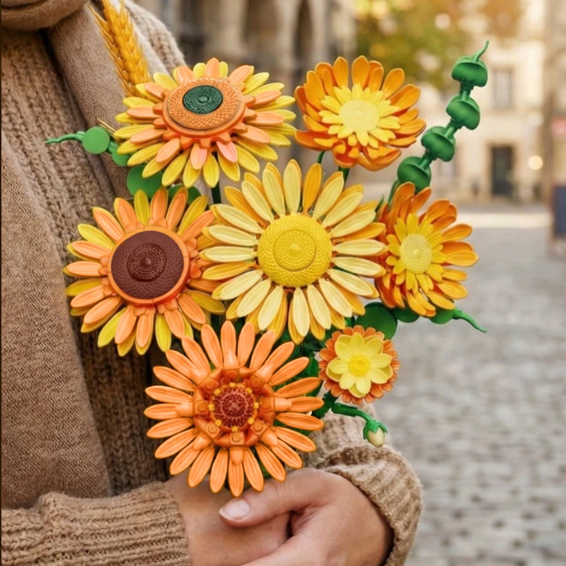 571PCS Van Gogh Sunflower Building Blocks Bouquet Everlasting Artificial Flowers Botanical Collection Toy Gift For Girl Women
571PCS Van Gogh Sunflower Building Blocks Bouquet Everlasting Artificial Flowers Botanical Collection Toy Gift For Girl Women