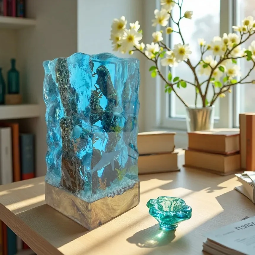 Creative Resin Luminous Sculpture Tabletop Decoration - White Shark Marine Micro Landscape - Home Decoration - High-end Gift
Creative Resin Luminous Sculpture Tabletop Decoration - White Shark Marine Micro Landscape - Home Decoration - High-end Gift