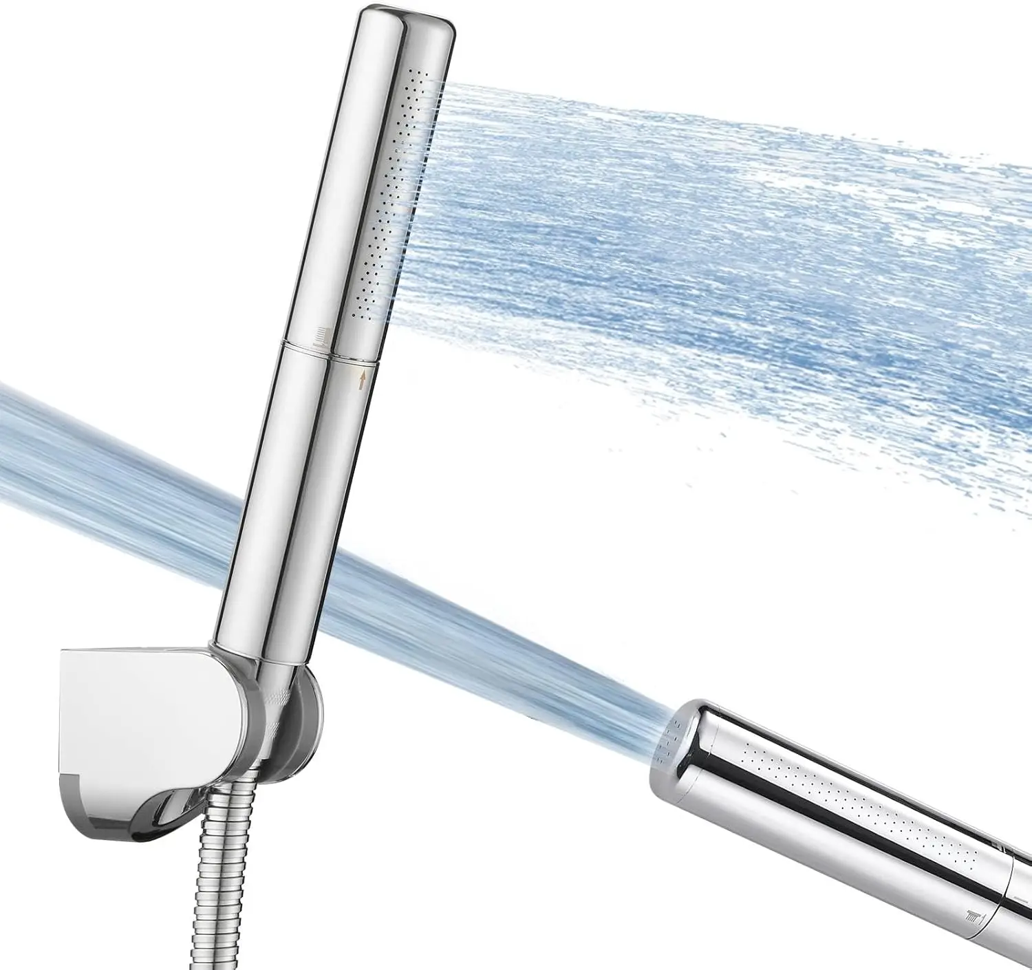 Chrome Brass 2-in-1 High Flow Handheld Shower Head with 59-Inch Hose and Bracket
Chrome Brass 2-in-1 High Flow Handheld Shower Head with 59-Inch Hose and Bracket