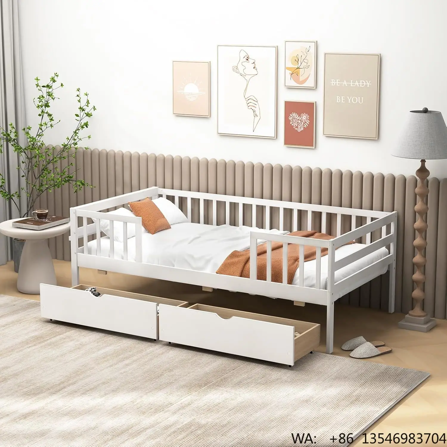 3-8 Years Kids Solid Wood Floor Bed Frame Modern Durable Anti-Collision Comfortable Sleeping Bed Home Bedroom Furniture
3-8 Years Kids Solid Wood Floor Bed Frame Modern Durable Anti-Collision Comfortable Sleeping Bed Home Bedroom Furniture