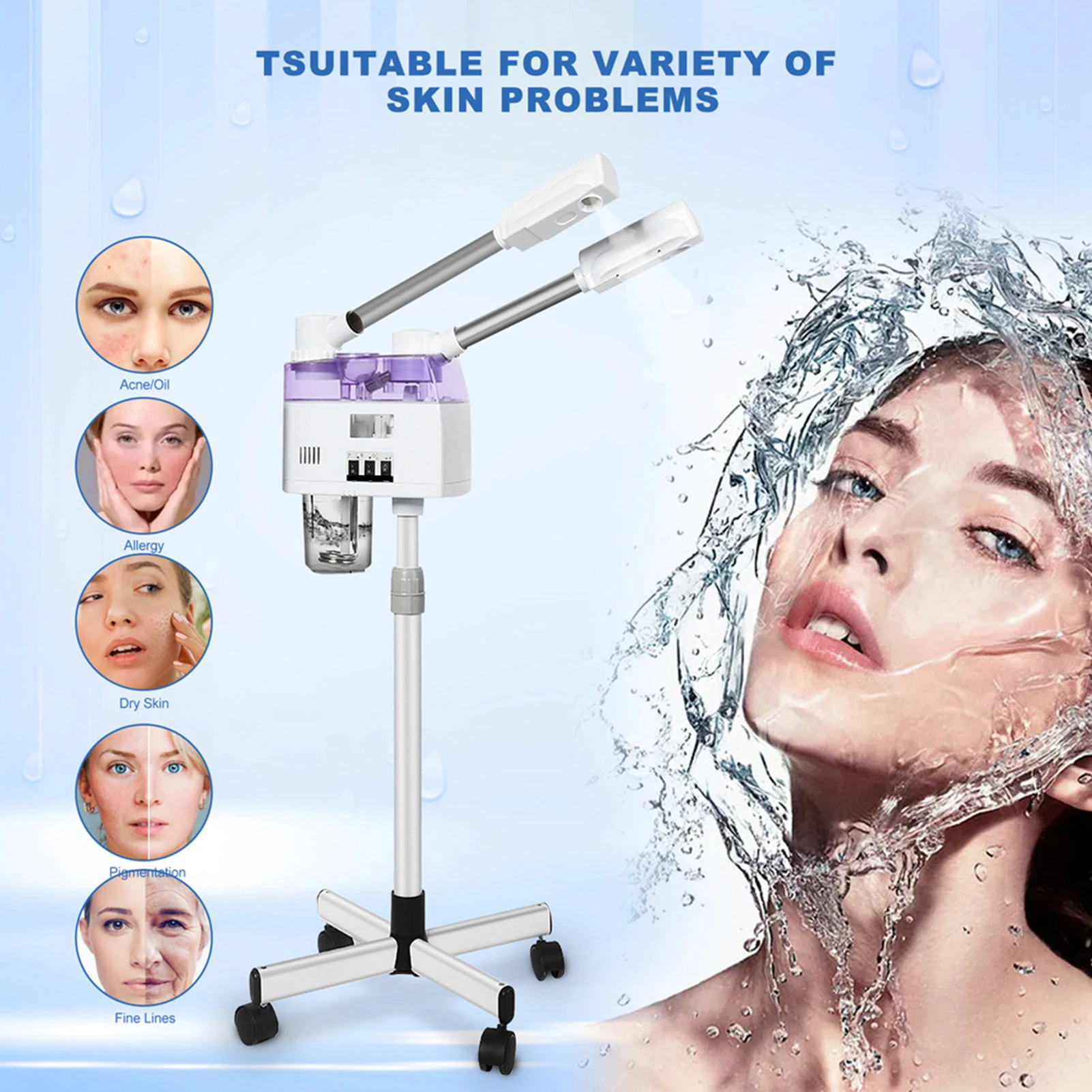 Hot Cold Facial Steamer Professional Skin Moisturizer Pore Deep Clean Skin Care Mist Sprayer Beauty Salon High Quality
Hot Cold Facial Steamer Professional Skin Moisturizer Pore Deep Clean Skin Care Mist Sprayer Beauty Salon High Quality