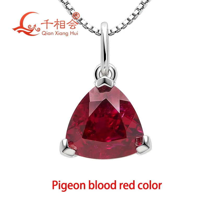 925 silver 9*9mm trillion shape Pigeon blood red and pink color lab grown ruby inclusions stone Jewelry for Pendant Necklace
925 silver 9*9mm trillion shape Pigeon blood red and pink color lab grown ruby inclusions stone Jewelry for Pendant Necklace