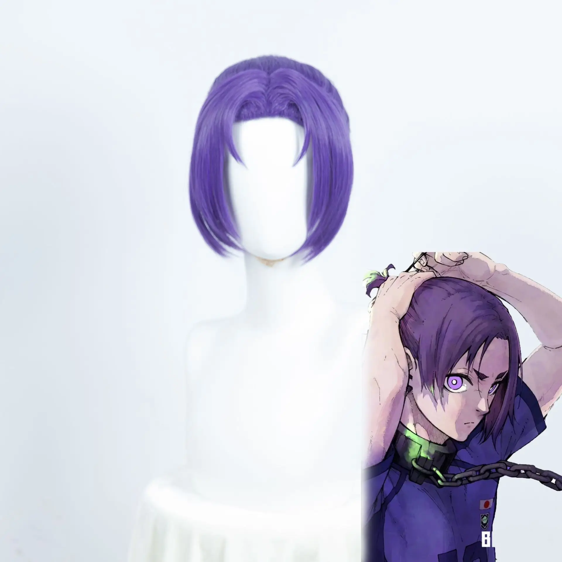 Blue Prison Mikage Reika Cosplay Wig, Purple One-piece Middle-parted Hairstyle, Anime Cosplay False Hair
Blue Prison Mikage Reika Cosplay Wig, Purple One-piece Middle-parted Hairstyle, Anime Cosplay False Hair