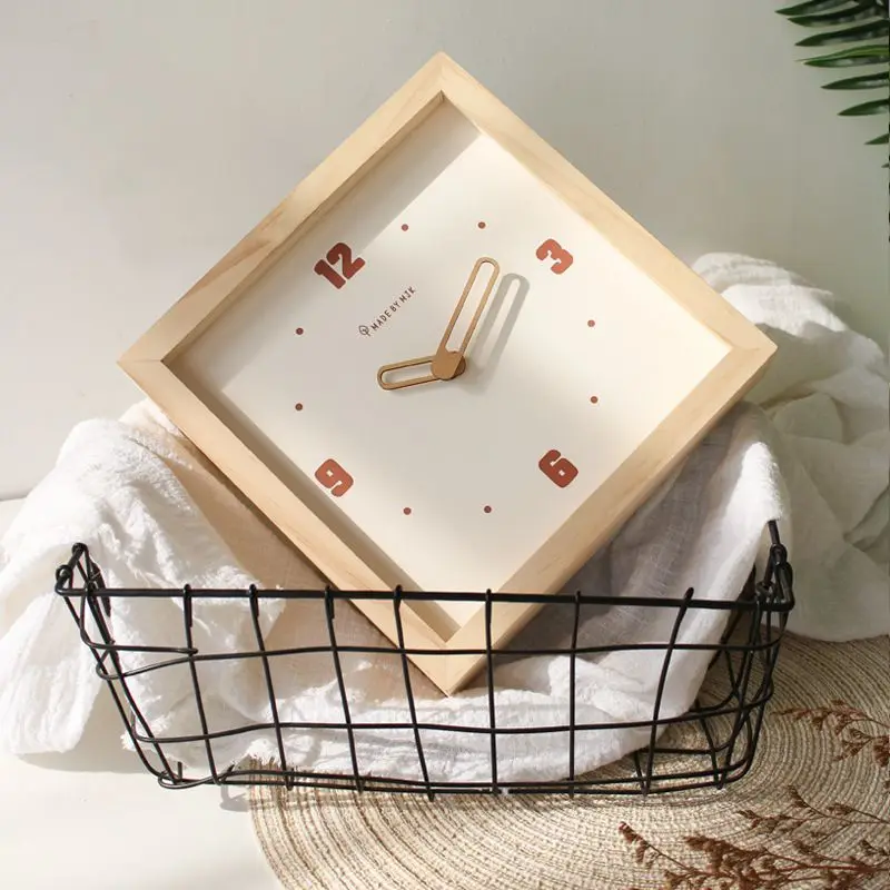 Cream Wind Solid Wood Wall Clocks Living Room Dining Room Hanging Decoration Household Ultra-quiet Fashion Square Quartz Clock
Cream Wind Solid Wood Wall Clocks Living Room Dining Room Hanging Decoration Household Ultra-quiet Fashion Square Quartz Clock