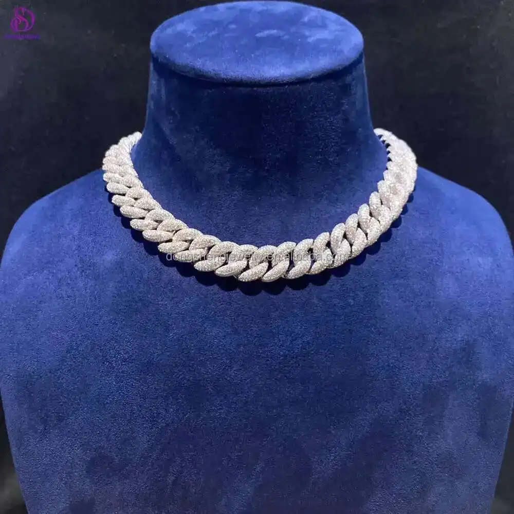 Dongsheng Hip Hop Jewelry 925 Silver Diamond Necklace 15mm 16mm 18mm Ice Out Vvs Moissanite Cuban Chain for Mens
Dongsheng Hip Hop Jewelry 925 Silver Diamond Necklace 15mm 16mm 18mm Ice Out Vvs Moissanite Cuban Chain for Mens