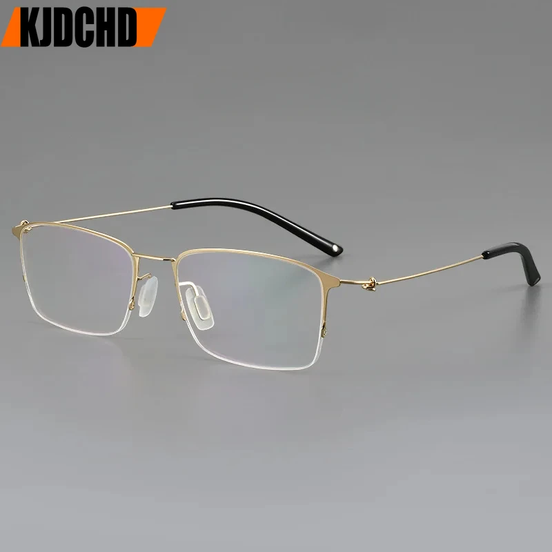 KJDCHD Man Half Frame Glasses Square Ultra light Pure Titanium Spectacle Luxury Business Eyewear Optical Prescription Frames
KJDCHD Man Half Frame Glasses Square Ultra light Pure Titanium Spectacle Luxury Business Eyewear Optical Prescription Frames