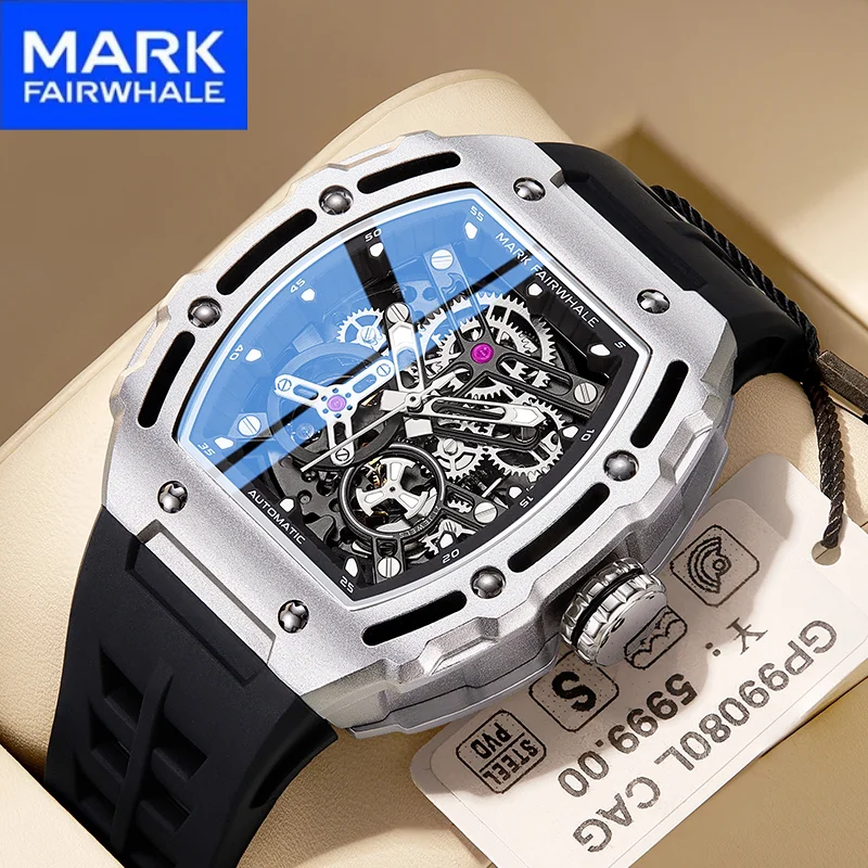 Mark Fairwhale Fashion Hollow-out Case Tonneau Mens Mechanical Watches Transparent Bottom Automatic Movement reloj hombre
Mark Fairwhale Fashion Hollow-out Case Tonneau Mens Mechanical Watches Transparent Bottom Automatic Movement reloj hombre