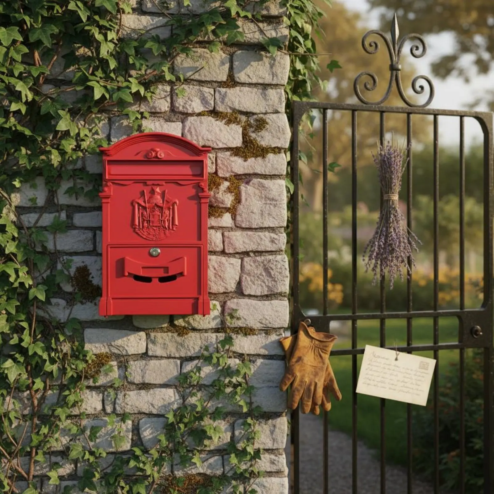 Vintage Wall Mail Box Easy Install European Design Mailbox Wall Mounted Mailbox Rust Resistant Lockable Letter Box for Entrance
Vintage Wall Mail Box Easy Install European Design Mailbox Wall Mounted Mailbox Rust Resistant Lockable Letter Box for Entrance