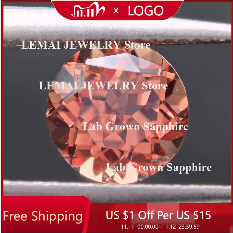 Lab Grown Sapphire Loose Stone Round Shape Sunset Orange Color Charms Beads for DIY Jewelry Making Selectable AGL Certificate
Lab Grown Sapphire Loose Stone Round Shape Sunset Orange Color Charms Beads for DIY Jewelry Making Selectable AGL Certificate