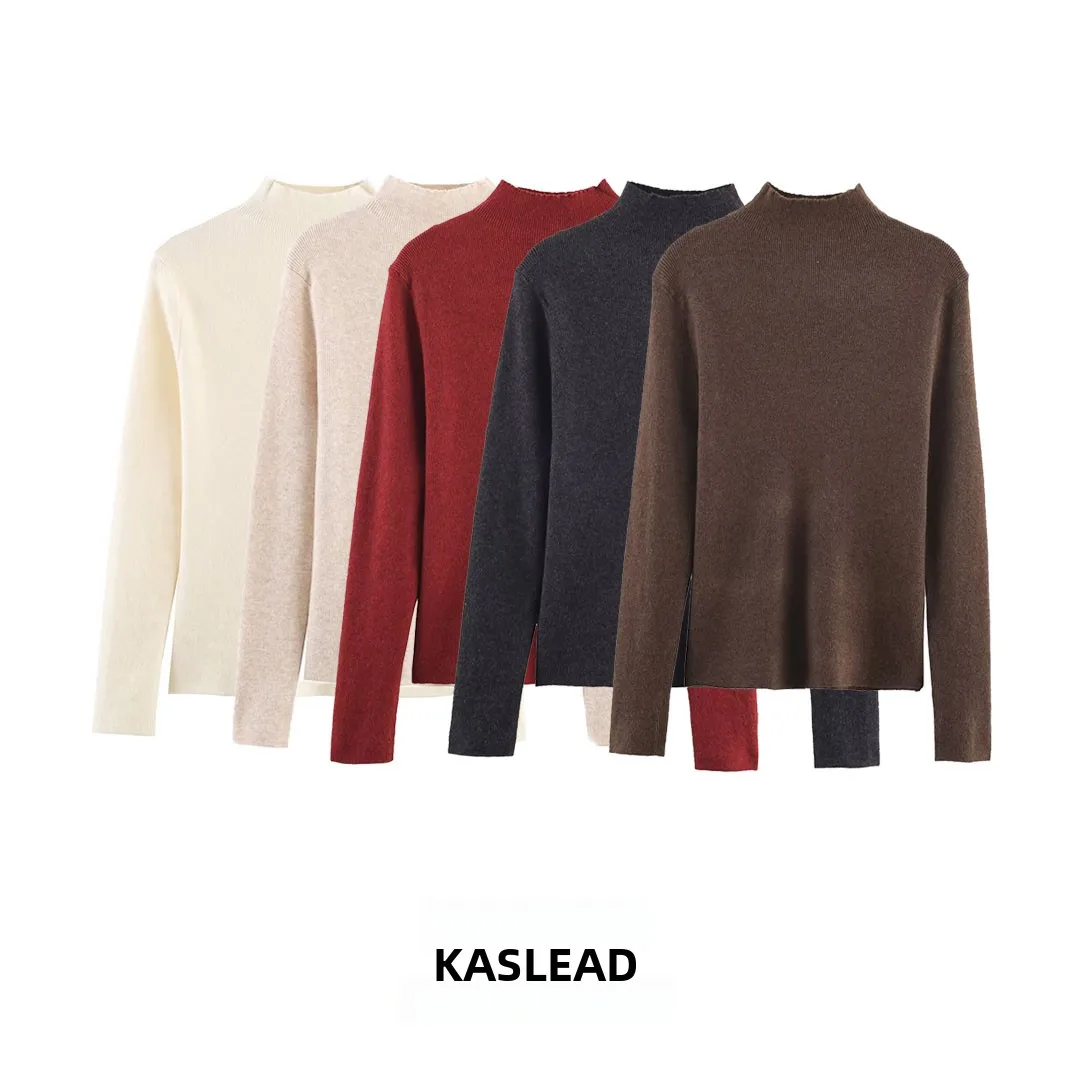 KASLEAD новый модный простой вязаный свитер с высоким воротником, женский длинный свитер из полиэфирного волокна све, универсальный Sle
KASLEAD новый модный простой вязаный свитер с высоким воротником, женский длинный свитер из полиэфирного волокна све, универсальный Sle