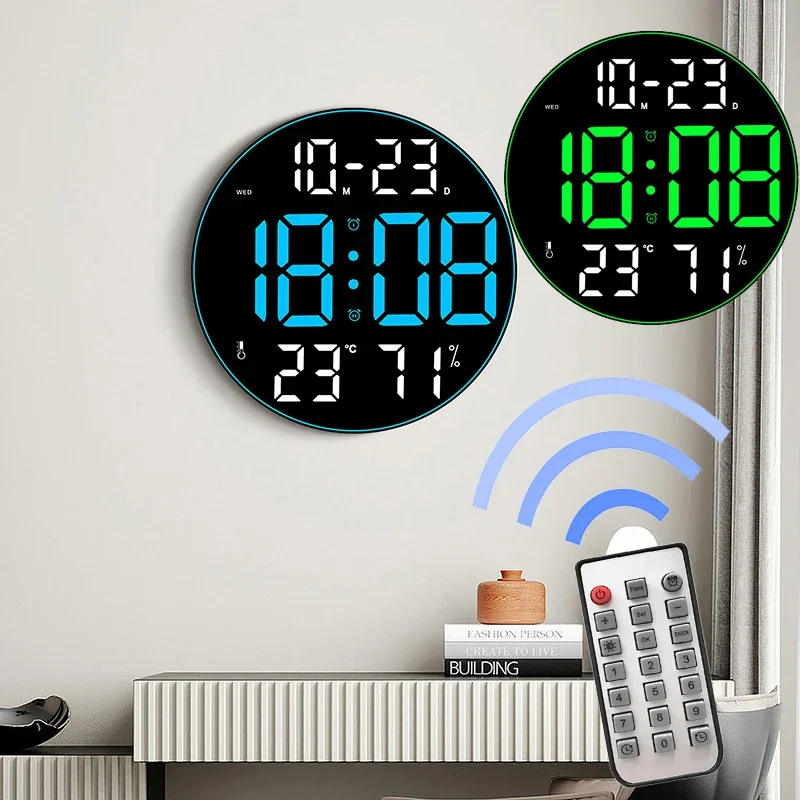 12inch Large Screen LED Round Wall Clock Humidity Temperature Date Display Digital Clock USB Desktop for Living Room Decoration
12inch Large Screen LED Round Wall Clock Humidity Temperature Date Display Digital Clock USB Desktop for Living Room Decoration