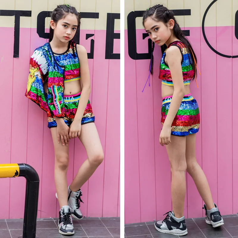 Girls' summer performance costume Children's Day jazz dance costume Girls' stage costume new sequin costume
Girls' summer performance costume Children's Day jazz dance costume Girls' stage costume new sequin costume