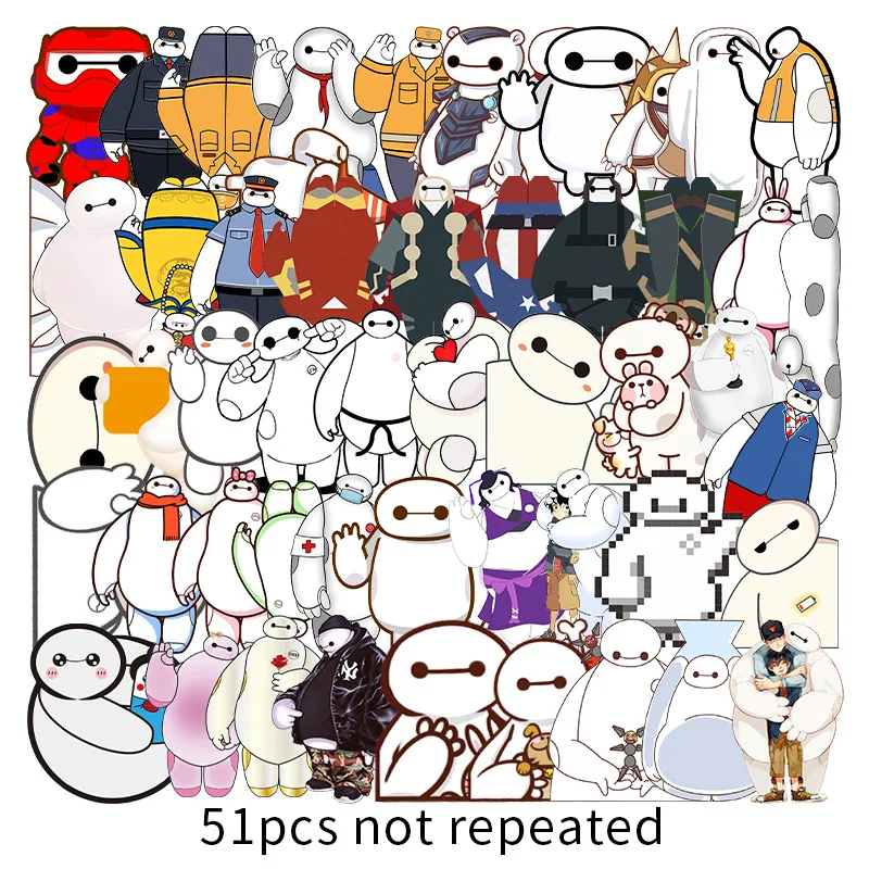 50pcs Disney Big Hero 6 Cartoon Baymax Sticker Girl Gift DIY Cup Phone Laptop Luggage Skateboard Graffiti Decals Fun Kid
50pcs Disney Big Hero 6 Cartoon Baymax Sticker Girl Gift DIY Cup Phone Laptop Luggage Skateboard Graffiti Decals Fun Kid