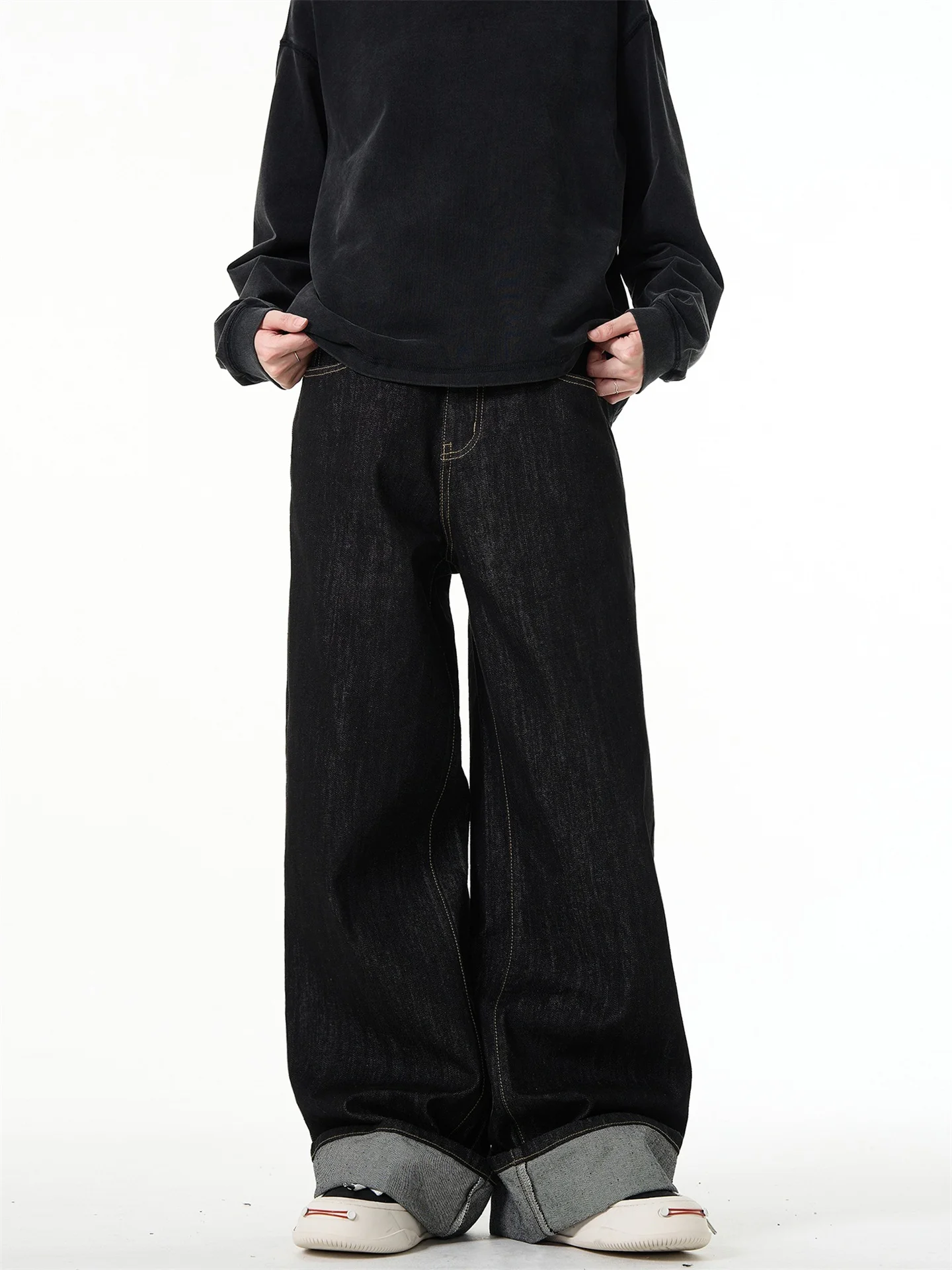 Retro American Denim Jeans Men's Autumn Winter Loose Casual Drape Wide Leg Floor-Length Waed CleanFit Long Pants for Teens
Retro American Denim Jeans Men's Autumn Winter Loose Casual Drape Wide Leg Floor-Length Waed CleanFit Long Pants for Teens