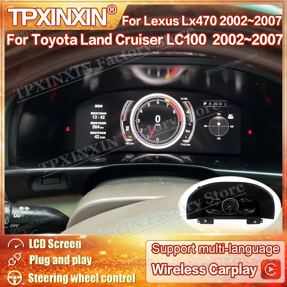 For Toyota Land Cruiser LC100 For LX470 2002~2007 Digital Dash Panel Gauges Instrument Cockpit Speedometer Dashboard Cluster
For Toyota Land Cruiser LC100 For LX470 2002~2007 Digital Dash Panel Gauges Instrument Cockpit Speedometer Dashboard Cluster